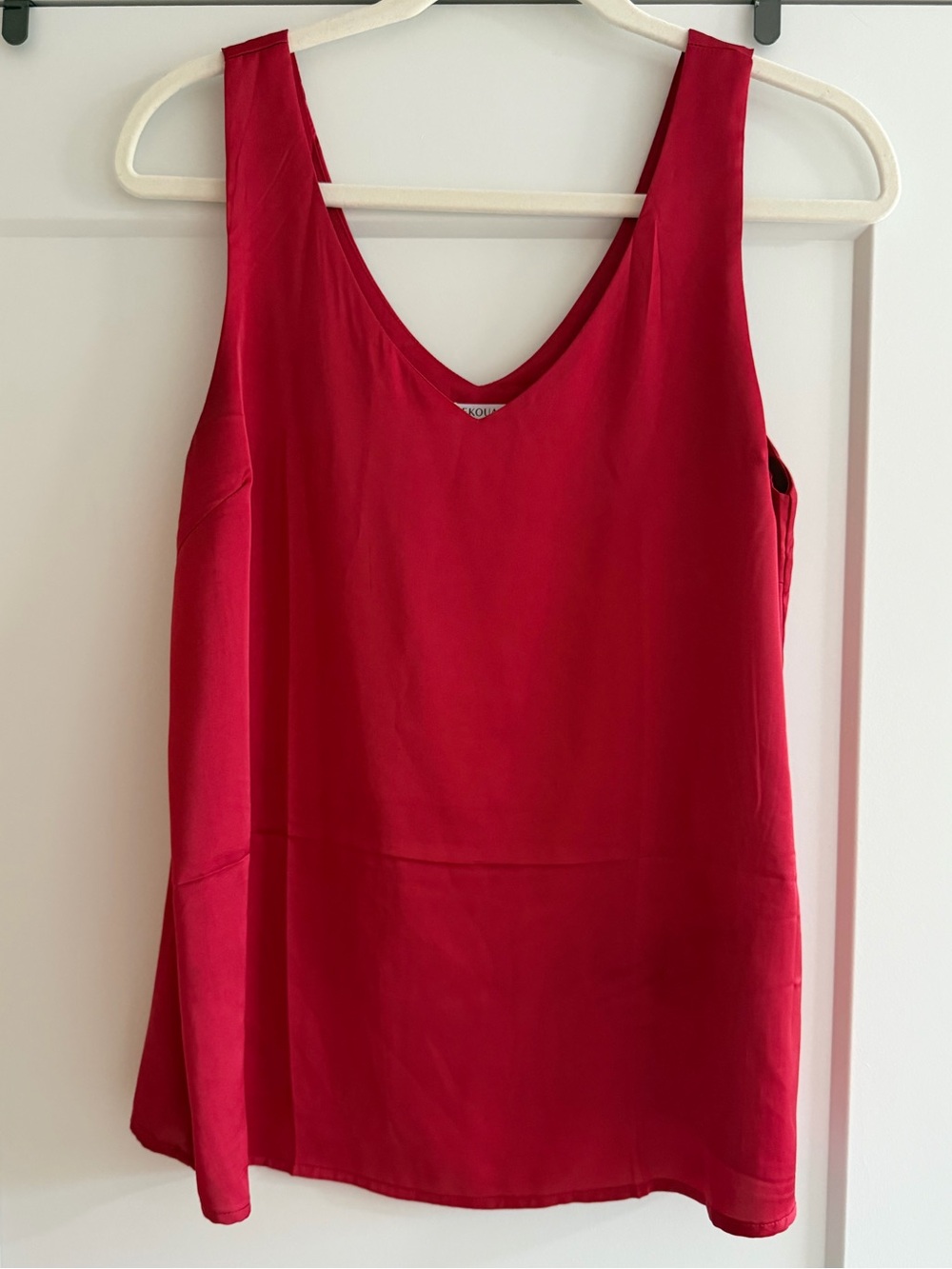 Women's Red V-Neck Tank Top